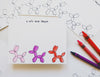 "Balloon Dog" notecards