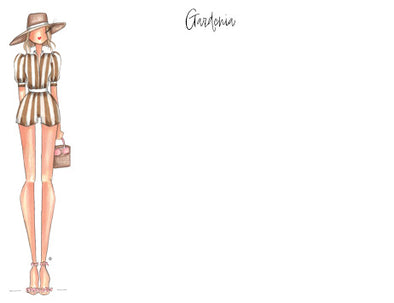 "Gardenia" notecards