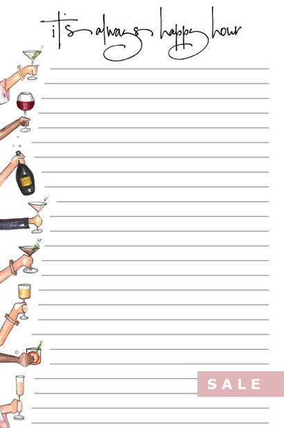 "Happy Hour" notepad