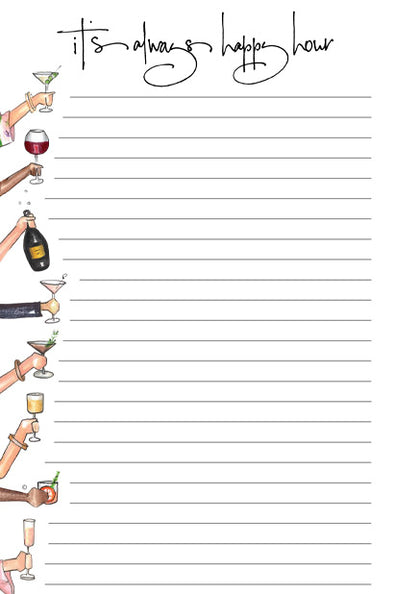 "Happy Hour" notepad