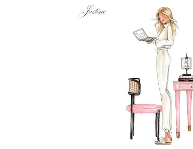 "Justine" notecards