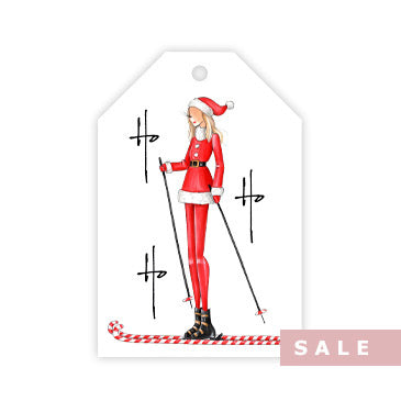 "Ski Santa" gift tags